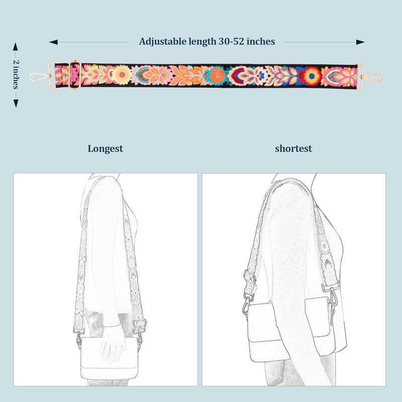 chushui Store Knit Purse Strap,Replacement Crossbody Wide Adjustable Shoulder Strap for Bag Handbag - Image 2